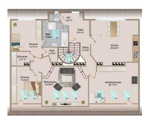 Gro�z�gige 4-Zimmer-Altbauwohnung mit Gr�nblick - ruhig wohnen, bestens angebunden
