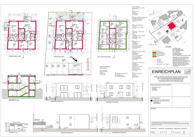 Einreichplan Haus B