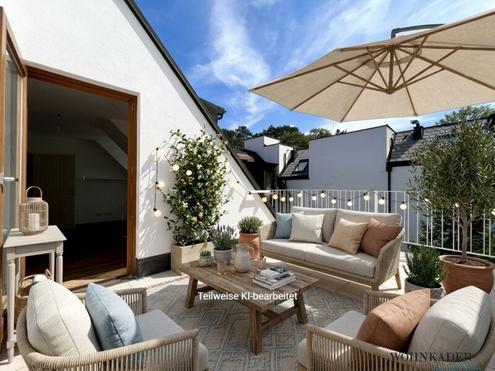  Charmante DG-Wohnung mit gro�er Terrasse & Gr�nblick