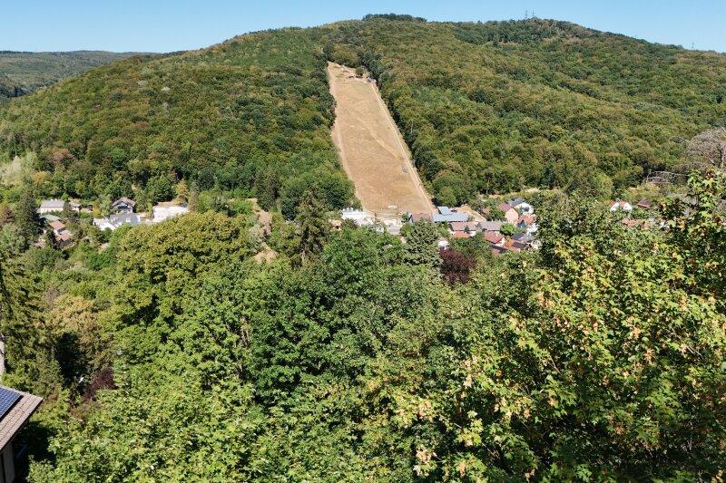 Blick mit der Drohne Richtung Hohe-Wand-Wiese