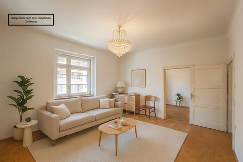 ++NEU++ Potential: 2-Zimmer Altbau-Wohnung (renovierungsbed�rftig) mit getrennter K�che