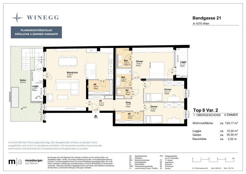 Planungsvariante 4 Zimmer