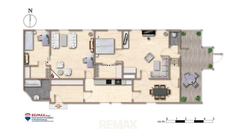 Grundriss m�bliert