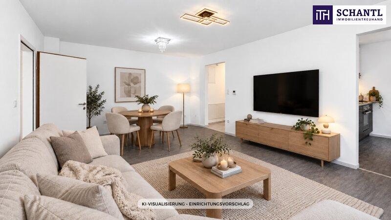 Wohnzimmer, KI-Visualisierung, Einrichtungsvorschlag
