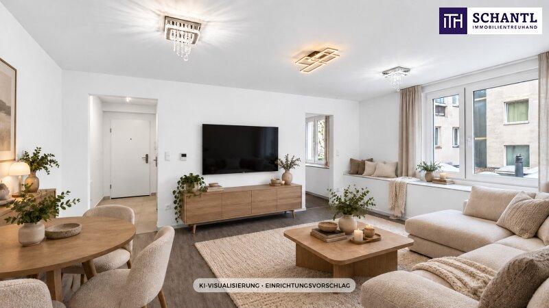 Wohnzimmer, KI-Visualisierung, Einrichtungsvorschlag