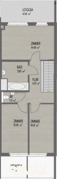 19. Eigentumswohnung 1020 Wien -Grundriss 2. Etage