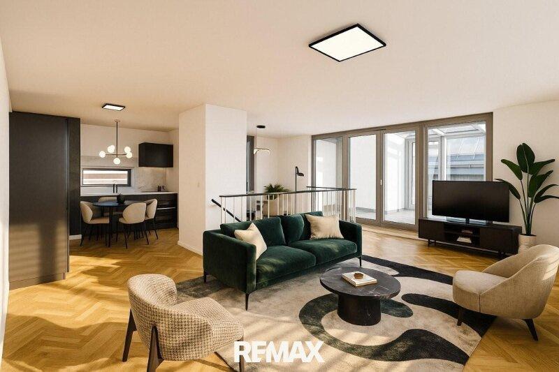 3 Wohnzimmer visualisierte Einrichtung Penthouse 1