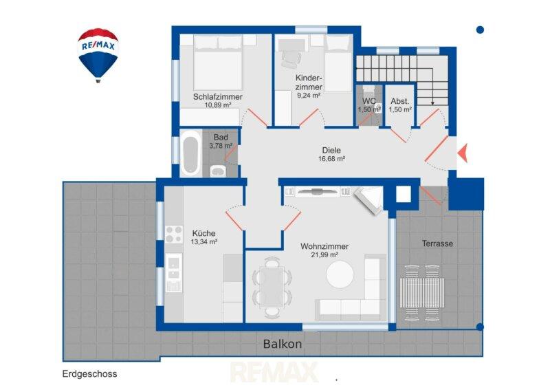 Grundrissplan Erdgeschoss