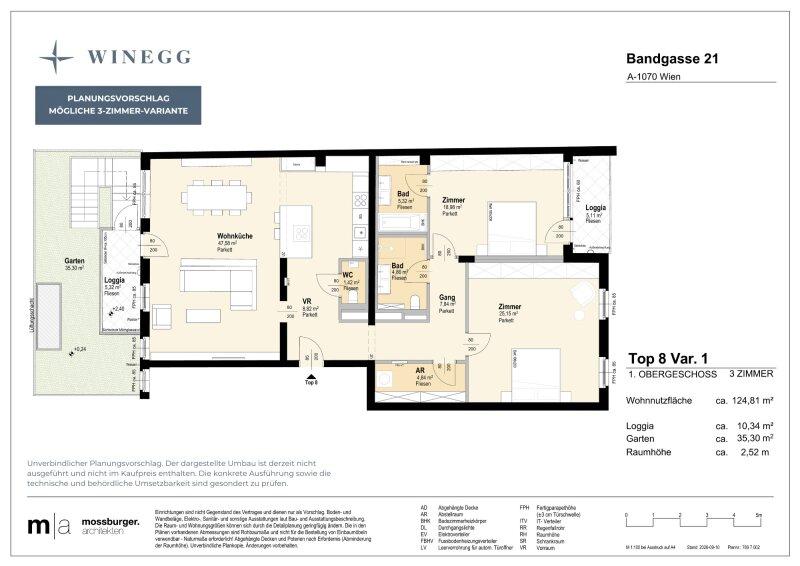 Planungsvariante 3 Zimmer