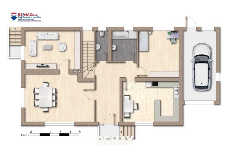 Grundriss Erdgeschoss m�bliert