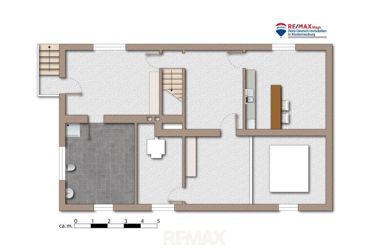 Grundriss Kellergeschoss m�bliert