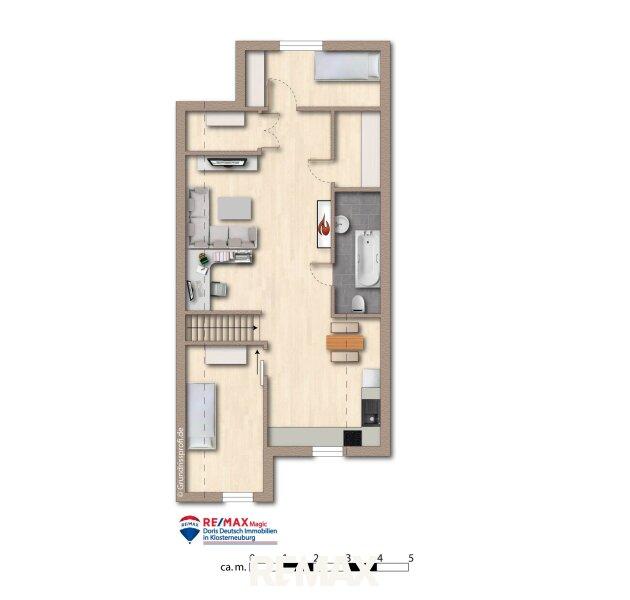 Grundriss Dachgeschoss m�bliert