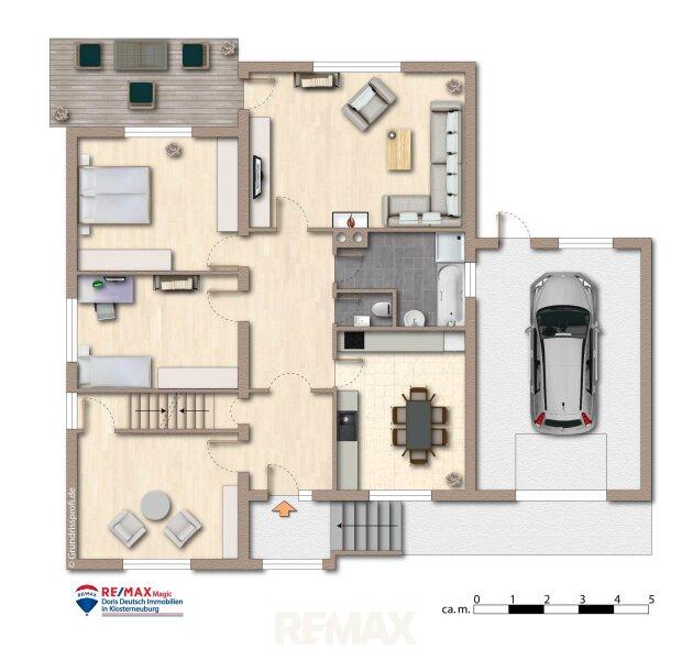 Grundriss Erdgeschoss m�bliert