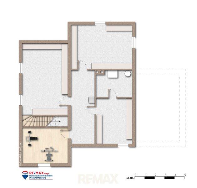 Grundriss Kellergeschoss m�bliert