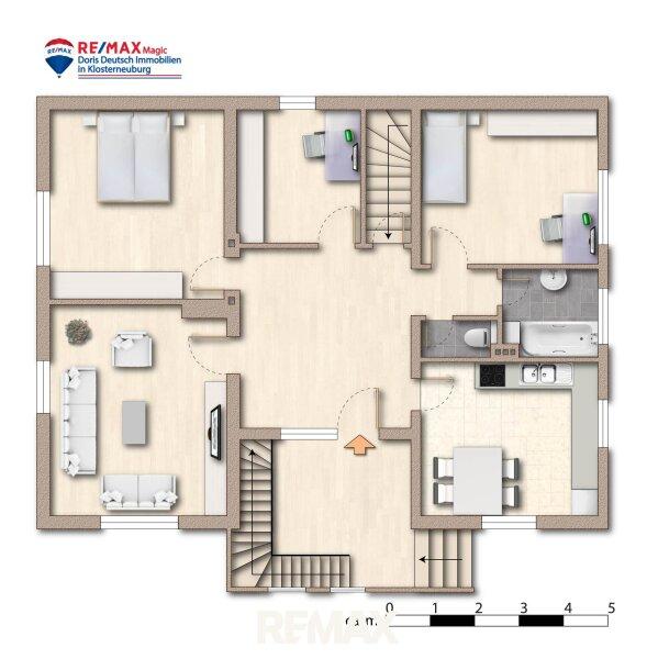 Grundriss Erdgeschoss m�bliert