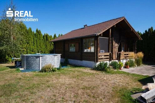 Blockhaus zum Mieten mit Garten, Terrasse & Garage