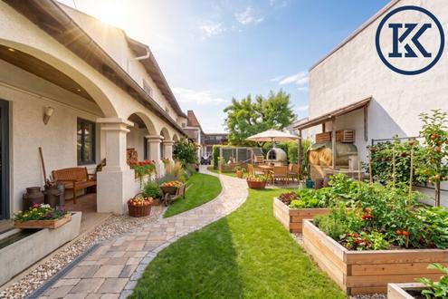 Gro�z�gige Immobilien f�r ruhiges Wohnen und Gewerbe - Gro�e Lagerhalle + Garten