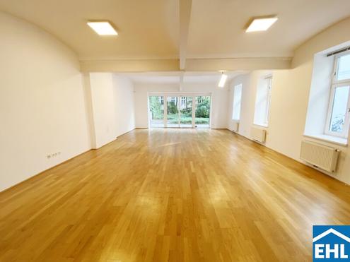 Ruhige, loftartige Gartenwohnung in ausgezeichneter Lage