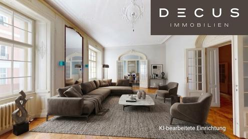 EINZIGARTIGER ALTBAU-TRAUM IM BOTSCHAFTSVIERTEL, STUCK, KAMIN, BELETAGE, 3D-RUNDGANG