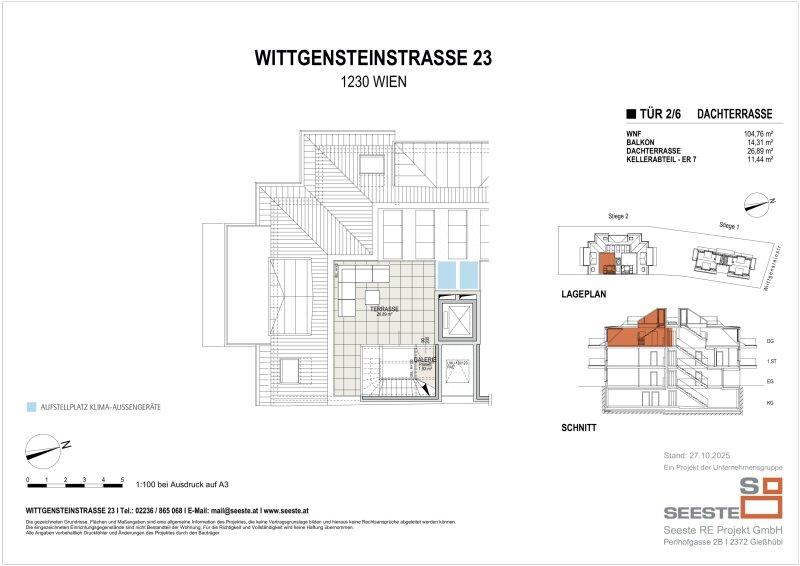Grundriss 2/6 Dachterrasse