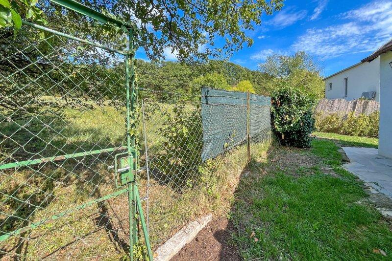 Ausgang zu Wiese und Wienerwald hinter dem Haus