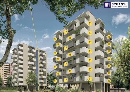 �ber den D�chern von Klagenfurt, in der beliebten Viktringer Vorstadt mit N�he zum W�rthersee - 2-Zimmer-Neubau mit 11 m� Balkon