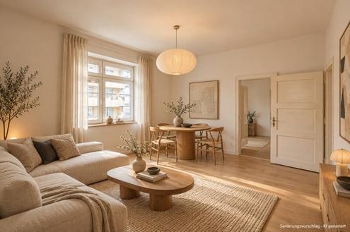 ++NEU++ Potential: 2-Zimmer Altbau-Wohnung (renovierungsbed�rftig) mit getrennter K�che