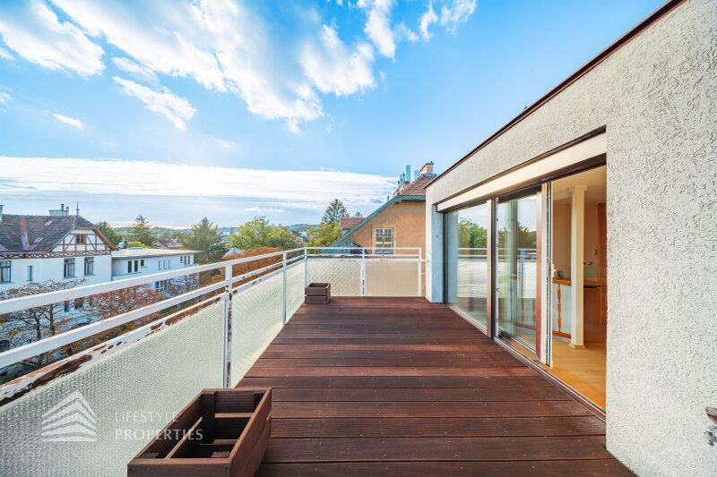 Leben �ber den D�chern Wiens: 110 m�-Terrassenwohnung mit Da