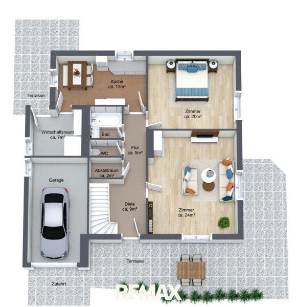 3D Plan Erdgeschoss