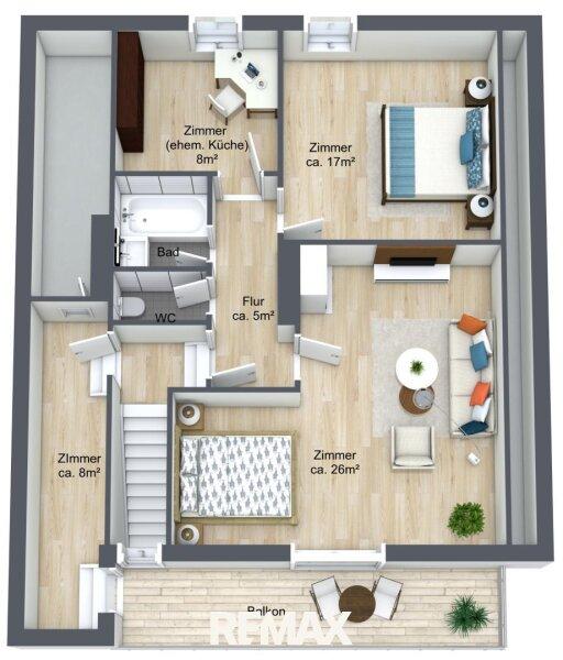 3D Plan Obergeschoss