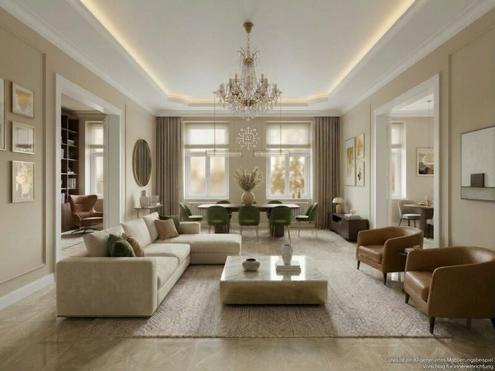 NAHE LIECHTENSTEINPARK: au�ergew�hnlich gro�z�gige Altbauwohnung mit 15m� Terrasse (Innenhof)