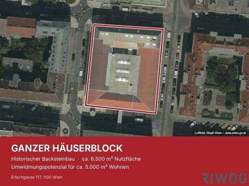 GANZER HÄUSERBLOCK | Historischer Backsteinbau mit ca. 6.500 m² Nutzfläche | Umwidmungspotenzial für ca. 5.000 m² Wohnen | Hauptbahnhof in ca. 10 Minuten