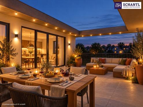Arbeiten im Penthouse, leben auf der Terrasse