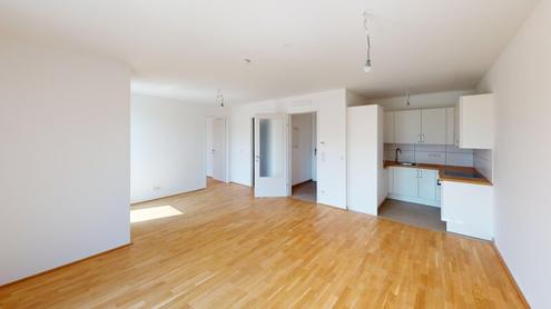 ERSTBEZUG 2-Zimmer-Dachgeschosswohnung mit 2 Terrassen, optionaler Garage & Klimaanlage