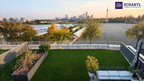 *NEUWERTIGE* vollmöblierte Dachgeschoss-OASE | über 100 m² Dach- & Gartenterrasse + Balkon | absolute Innenhof-Ruhelage - nahe Alte Donau