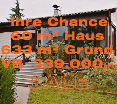 IHRE CHANCE: 3-ZIMMER-HAUS +633 m² BAUGRUND +NUR VB 339.000,-
+GRÜNLAGE +GARAGE +VOLLKELLER