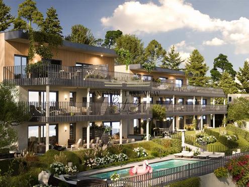 Faszinierende Seeblickwohnung mit Infinity-Pool am Wörthersee