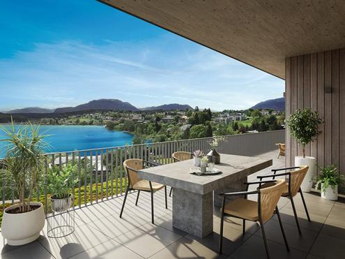 Seeblick-Neubauwohnung am wunderschönen Faaker See