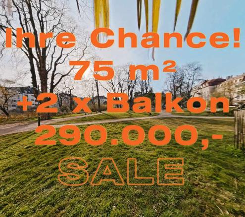 IHRE CHANCE  75 m² DACHWOHNUNG +2 x BALKONE 10 m²
+GRÜNRUHELAGE +SAARPLATZ-NÄHE +FREI VERMIETBAR!