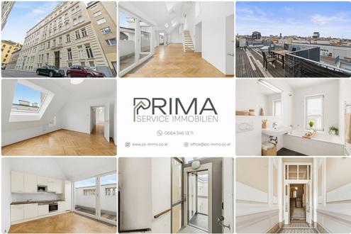 ++ TRAUM mit WIEN-BLICK ++ Exklusive DREI Zimmer mit grandioser Dachterrasse