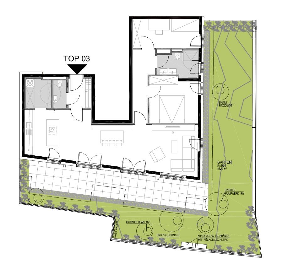 Haus 1 TOP 3 Garten