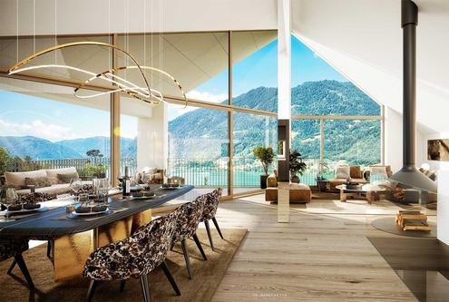 Architekten-Seevilla mit privatem Badesteg am Ossiacher See