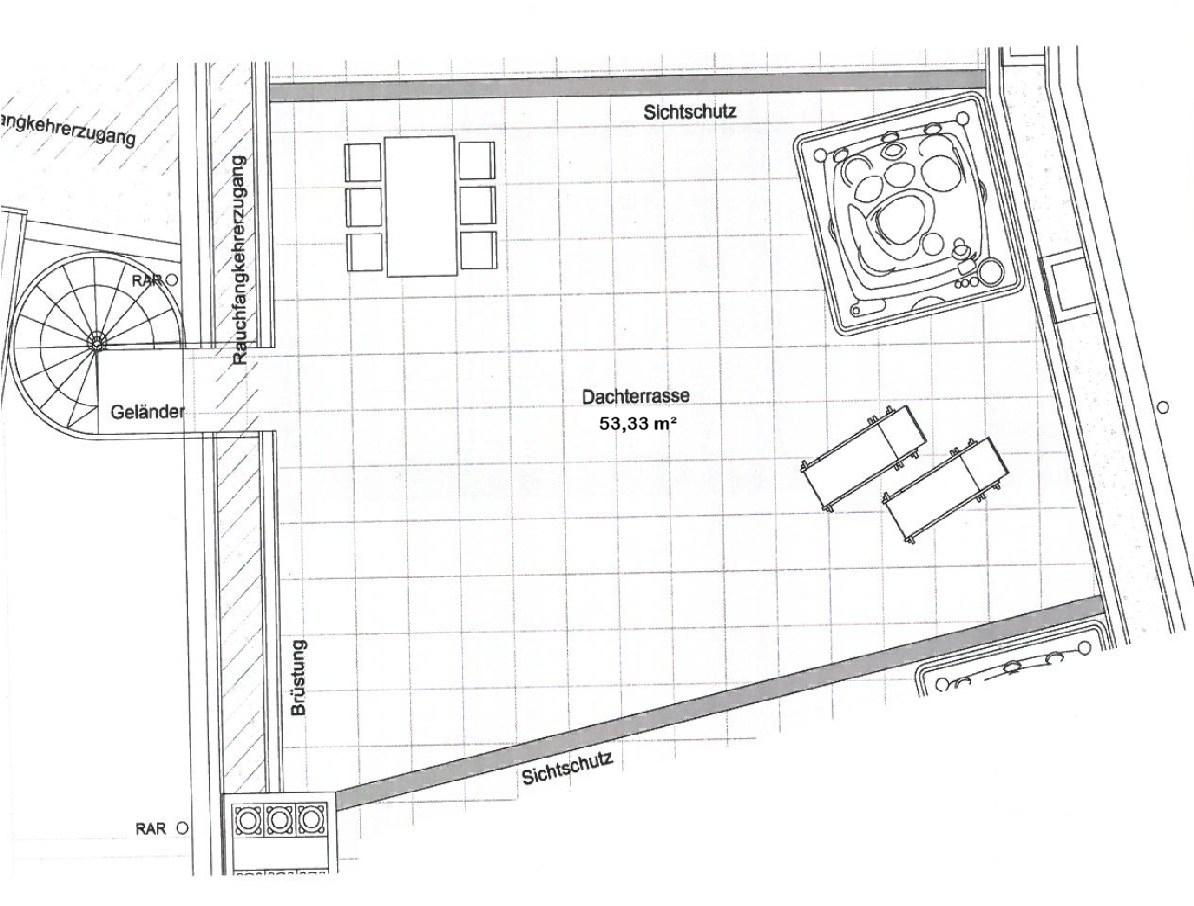 Grundriss Dachterras