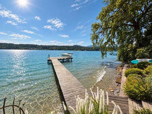 W�rtherseewohnung mit privatem Seezugang und traumhaftem Seeblickgarten