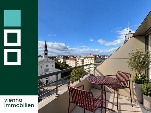 Klimatisierte DG-Maisonette mit Terrassen