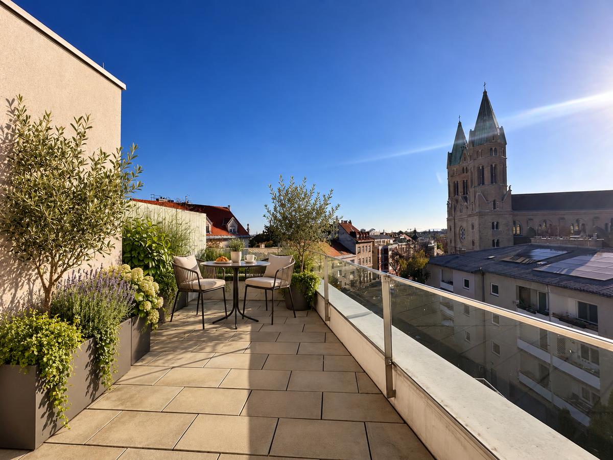 Fr�hst�cksecke mit Kirchenblick-1