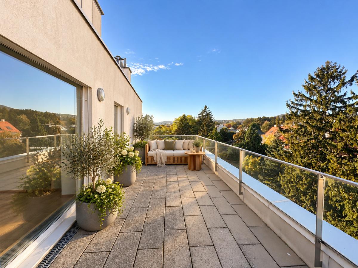 Ruhige gr�ne Leseecke auf schmaler Terrasse-3