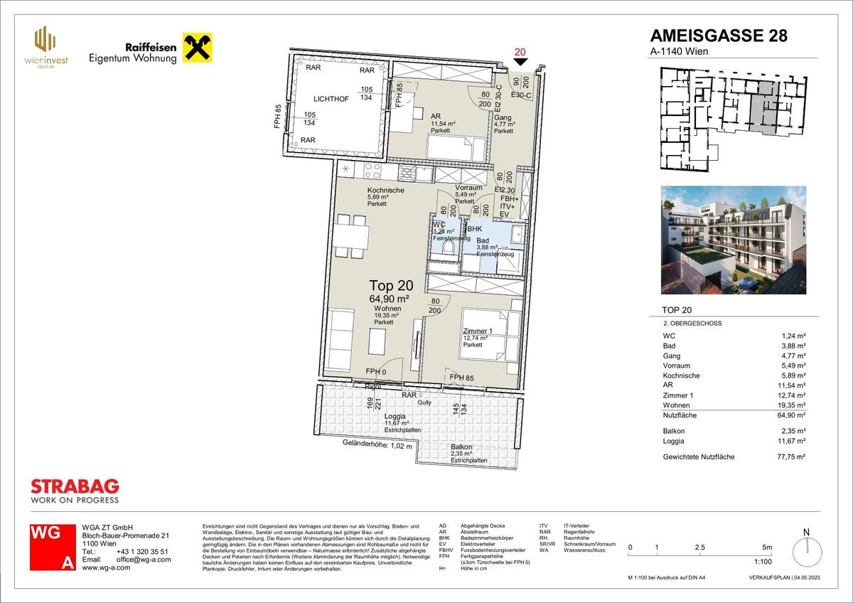Einzelwohnungspl�ne_Ameisgasse 28_Top 20