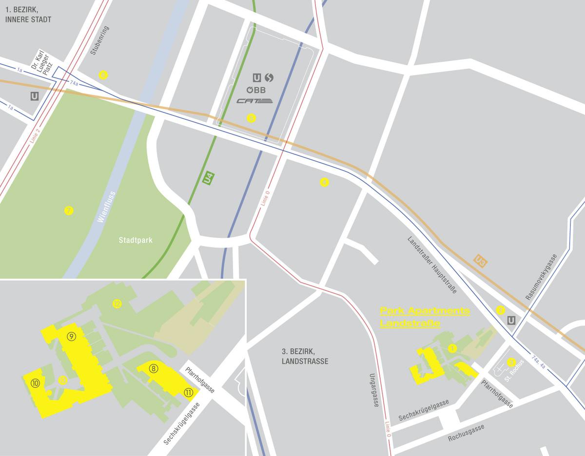 Lage-Plan Park Apartments