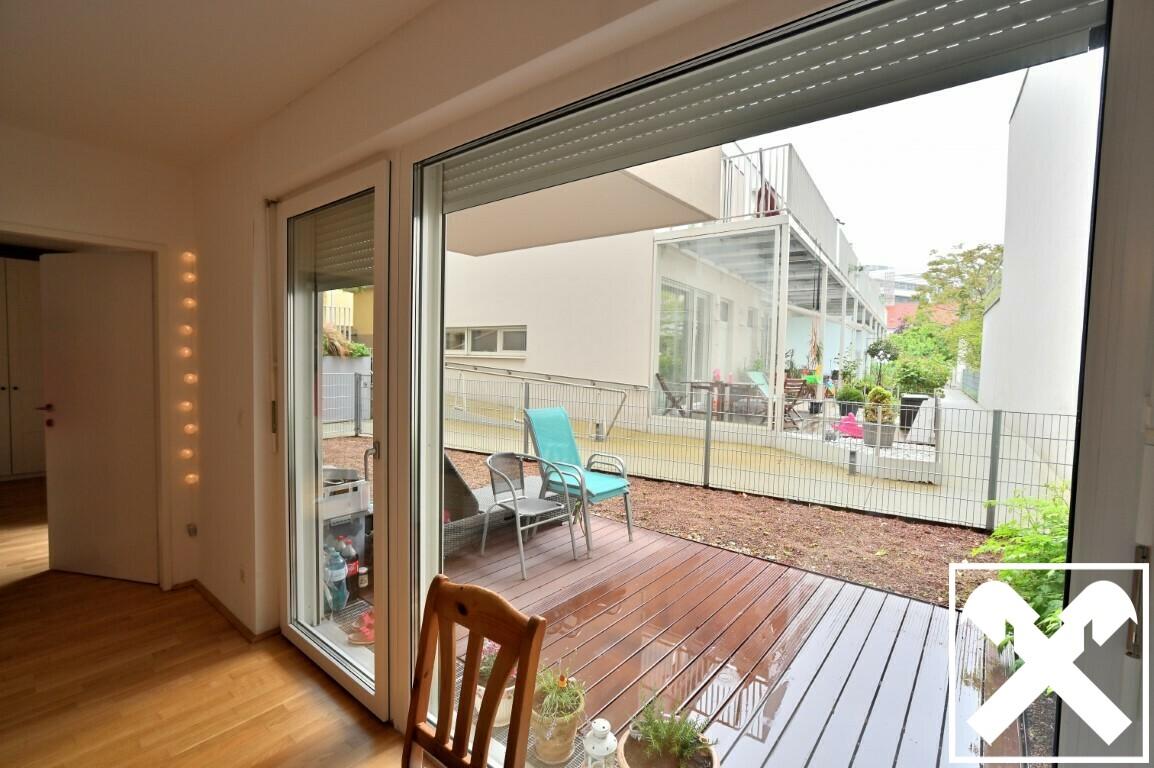 Blick auf Terrasse